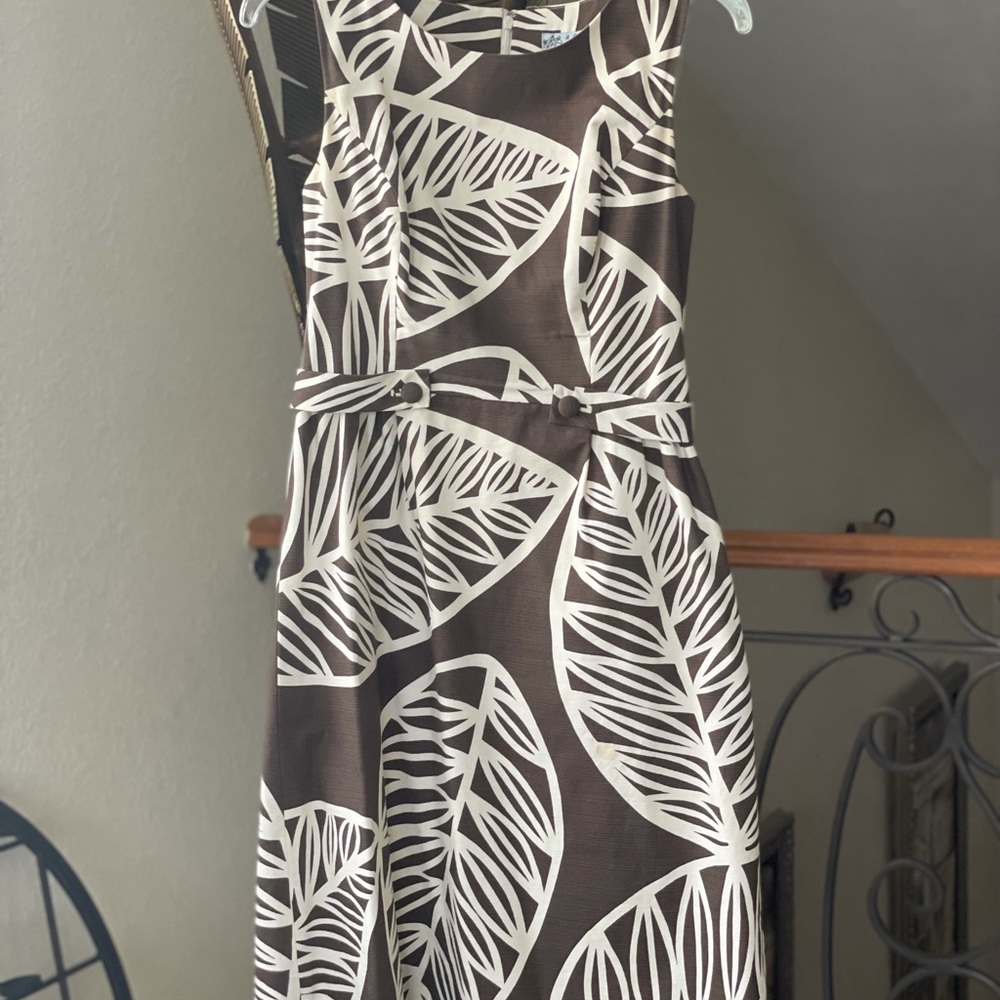Anthropologie leafy green dress